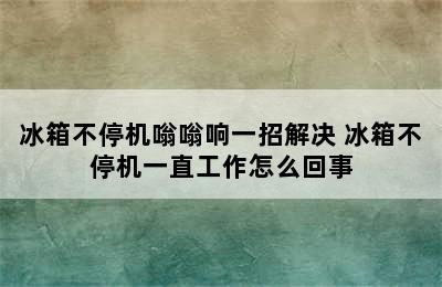 冰箱不停机嗡嗡响一招解决 冰箱不停机一直工作怎么回事